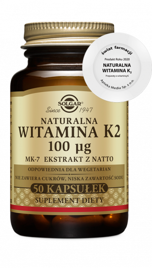 Naturalna witamina K2 suplement solgar