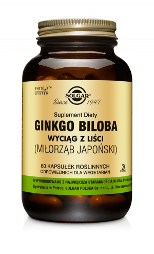 Ginkgo Biloba (Miłorząb japoński) suplement Solgar
