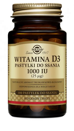 Witamina D3 1000 IU do ssania suplement solgar