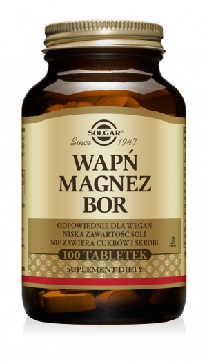 Wapń Magnez Bor suplement solgar