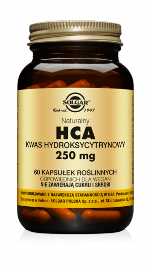 HCA Naturalny Kwas Hydroksycytrynowy 250 mg Solgar